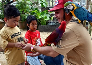Aktiviti interaksi haiwan di Zoo Rimba Razia